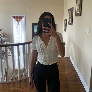 zara short sleeve cardigan